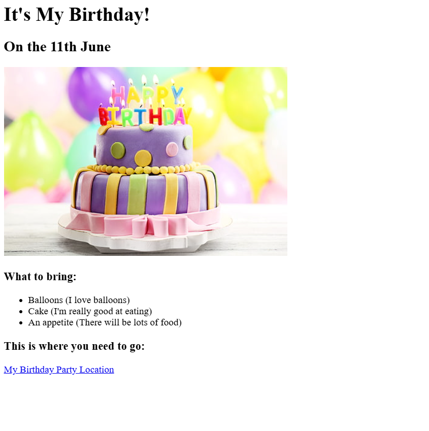 birthday invite project preview